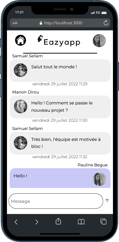project mockup screens