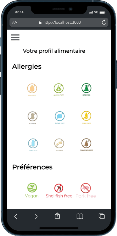 project mockup screens