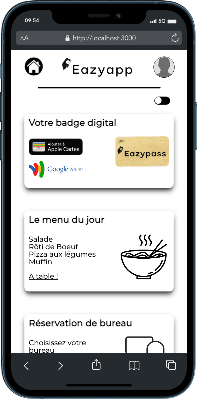 project mockup screens