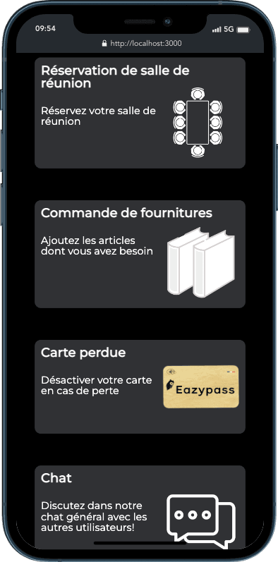 project mockup screens