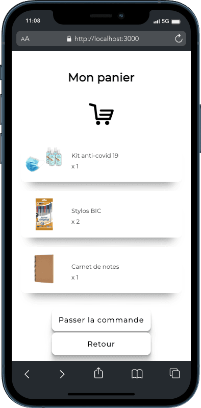 project mockup screens